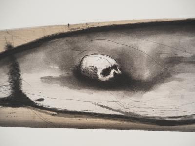 Ecole XXème siècle,  L'ange de la mort, 1993 - Gravure sur cuivre originale Signée 2