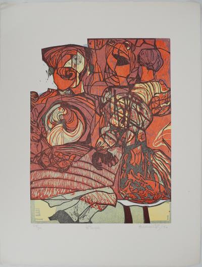 Rodrigo BARRIENTOS, La Poupée, 1992 - Gravure sur bois originale Signée 2