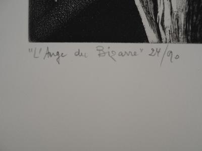Jean-Louis VIARD, L'ange du bizarre, 1992 - Gravure sur cuivre originale, aquatinte Signée 2