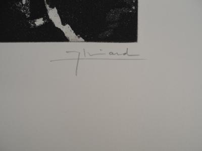 Jean-Louis VIARD, L'ange du bizarre, 1992 - Gravure sur cuivre originale, aquatinte Signée 2