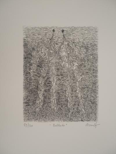 Georges Gaston ARNULF, Ballade, 1974 - Gravure sur cuivre originale Signée 2