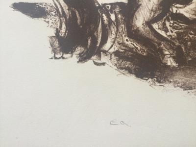 Franz PRIKING - Cheval cabré - Lithographie originale signée 2