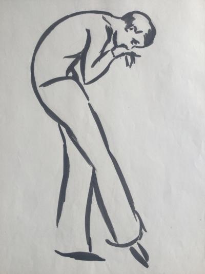 Lucienne PAGEOT-ROUSSEAUX - Georges POMIÈS - Encre signée et titrėe 2