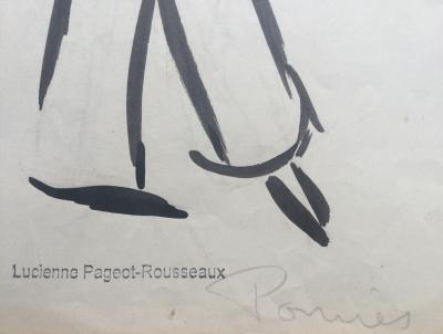 Lucienne PAGEOT-ROUSSEAUX - Georges POMIÈS - Encre signée et titrėe 2