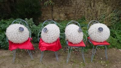 4 Lampes Kartell Bloom plafonnier. Couleur cristal 2