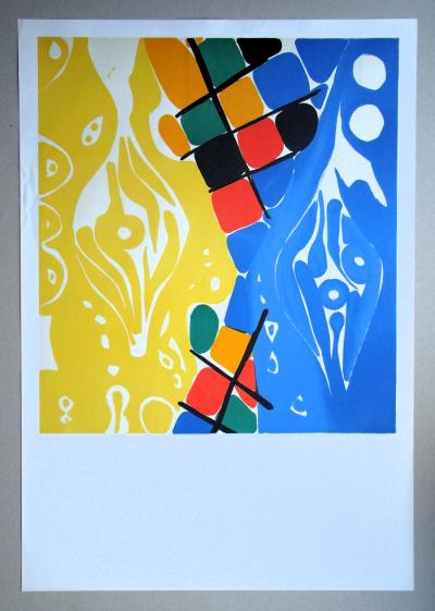 Ernst Wilhelm NAY - Composition, 1966 - Lithographie originale 2