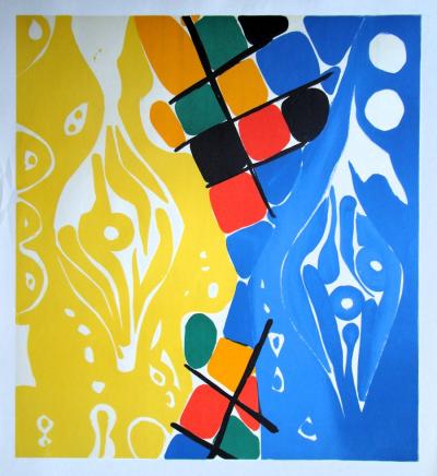 Ernst Wilhelm NAY - Composition, 1966 - Lithographie originale 2