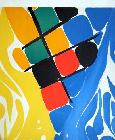 Ernst Wilhelm NAY - Composition, 1966 - Lithographie originale 2