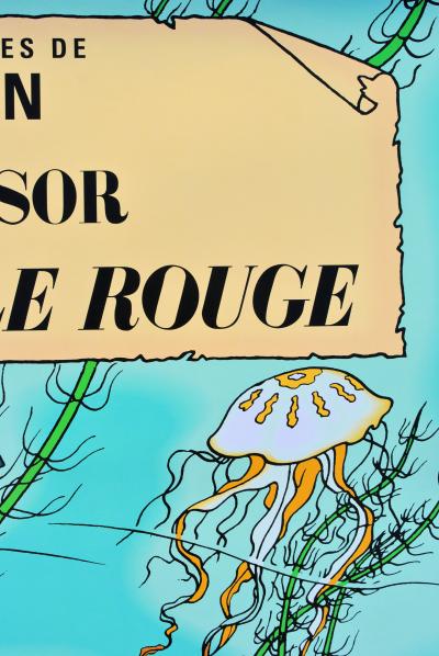 HERGE : Le trésor de Rackham le Rouge, AFFICHE Originale, édition officielle (Musée Tintin) 2