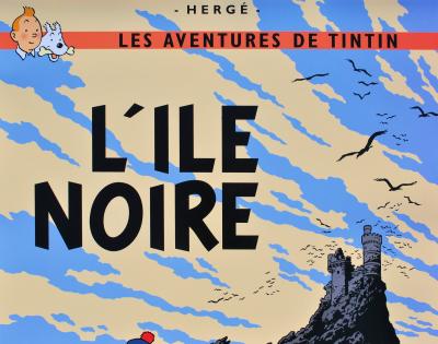 HERGE : L’Ile Noire, AFFICHE Originale, édition officielle (Musée Tintin) 2