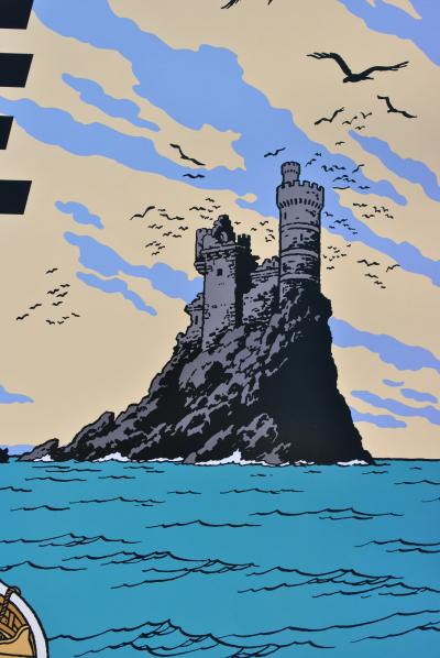 HERGE : L’Ile Noire, AFFICHE Originale, édition officielle (Musée Tintin) 2