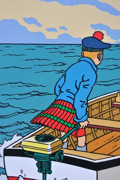 HERGE : L’Ile Noire, AFFICHE Originale, édition officielle (Musée Tintin) 2