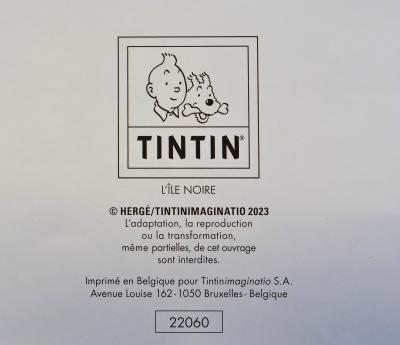 HERGE : L’Ile Noire, AFFICHE Originale, édition officielle (Musée Tintin) 2