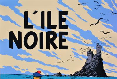 HERGE : L’Ile Noire - Affiche Originale, édition officielle (Musée Tintin) 2