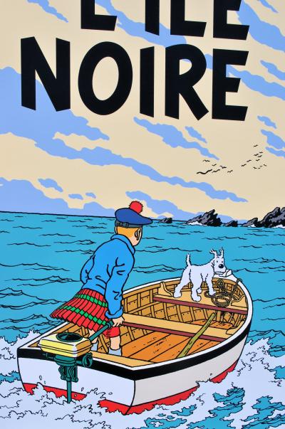 HERGE : L’Ile Noire - Affiche Originale, édition officielle (Musée Tintin) 2