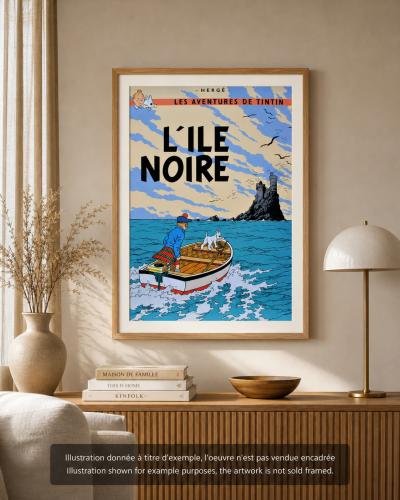 HERGE : L’Ile Noire - Affiche Originale, édition officielle (Musée Tintin) 2