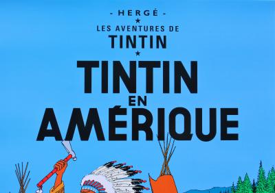 HERGE: Tintin in America - Original Poster, official edition (Tintin Museum) 2