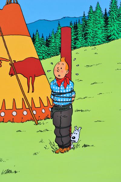 HERGE: Tintin in America - Original Poster, official edition (Tintin Museum) 2