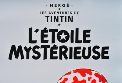 HERGE : L’étoile mystérieuse, AFFICHE Originale, édition officielle (Musée Tintin) 2
