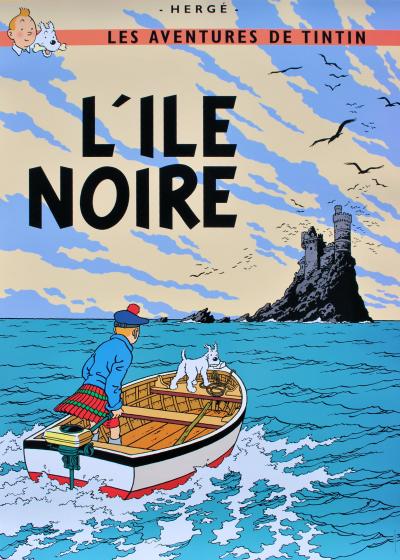 HERGE : L’Ile Noire, AFFICHE Originale, édition officielle (Musée Tintin) 2