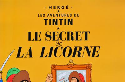 HERGE : Le secret de la Licorne, AFFICHE Originale, édition officielle (Musée Tintin) 2