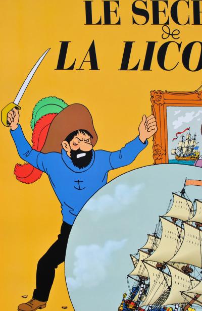 HERGE : Le secret de la Licorne, AFFICHE Originale, édition officielle (Musée Tintin) 2