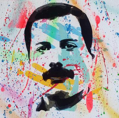 PyB -  Freddie Mercury Queen , 2024 - peinture pop street art 2