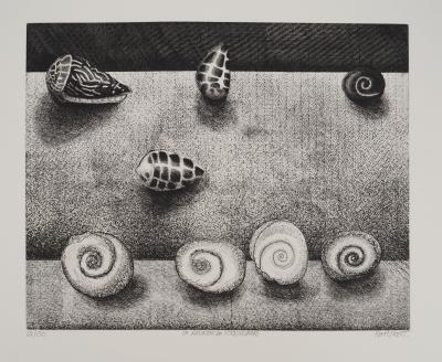 Jacques RAMONDOT (1928-1999), La réunion de coquillages - Gravure sur cuivre originale Signée 2