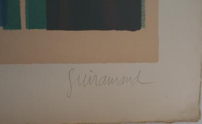 Paul GUIRAMAND, Jeune femme cueillant des fruits, v. 1960-70 - Lithographie originale Signée 2