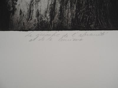 Stanislav MARIJANOVIC, La rencontre de l'obscurité et de la lumière, 1989 - Gravure sur cuivre originale Signée 2