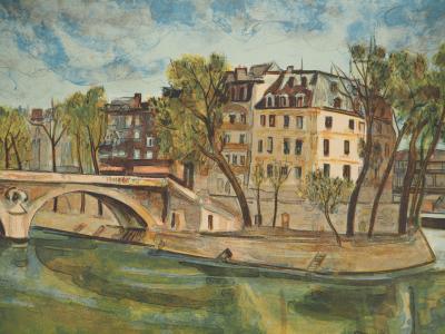 Roger FORISSIER (1924-2003), Paris, L'île Saint-Louis - Lithographie originale Signée 2
