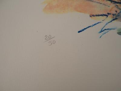 Antoine SERRA (1908-1995), Cyprès et montagnes, vers 1970 - Lithographie originale Signée 2