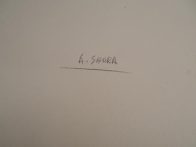 Antoine SERRA (1908-1995), Cyprès et montagnes, vers 1970 - Lithographie originale Signée 2