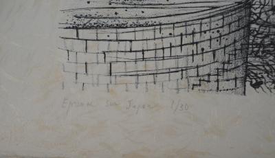 Jean CARZOU, La colline, 1983 - Lithographie originale Signée 2