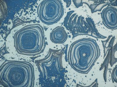 Roland LAFORCADE (1925), Orgnac bleu - Gravure originale au carborundum Signée 2