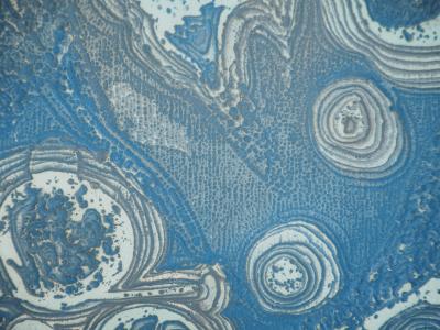 Roland LAFORCADE (1925), Orgnac bleu - Gravure originale au carborundum Signée 2