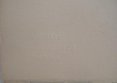 Roland LAFORCADE (1925), Orgnac bleu - Gravure originale au carborundum Signée 2