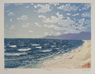 Roland LAFORCADE (1928), La Rhune - Gravure originale au carborundum et aquatinte Signée 2