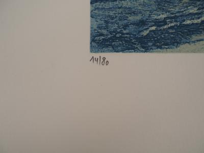 Roland LAFORCADE (1928), La Rhune - Gravure originale au carborundum et aquatinte Signée 2