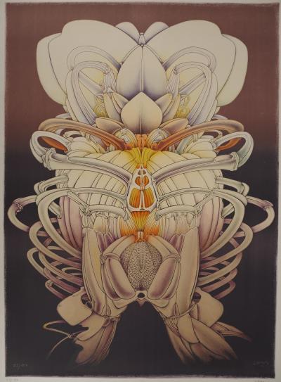 Alain LE FOLL, Symétrie florale, v. 1970 - Lithographie originale Signée 2