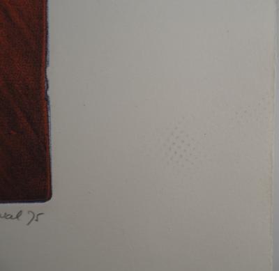 Luce NAVAL (1938), Pélican - Gravure sur cuivre originale, aquatinte Signée 2