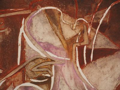 Marcel FIORINI (1922-2008), Nu féminin figuratif - Gravure originale au carborundum et aquatinte Signée 2