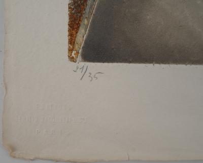 Marcel FIORINI (1922-2008), La cafetière - Gravure originale au carborundum et aquatinte Signée 2