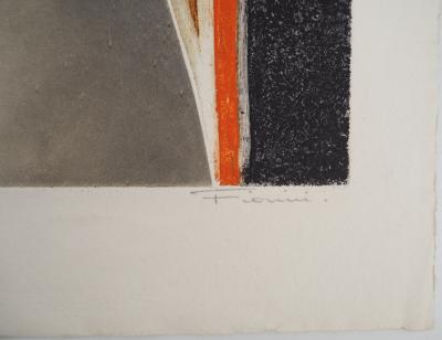Marcel FIORINI (1922-2008), La cafetière - Gravure originale au carborundum et aquatinte Signée 2
