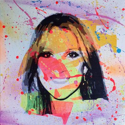PyB -  Celine Dion  , 2024 - peinture pop street art 2