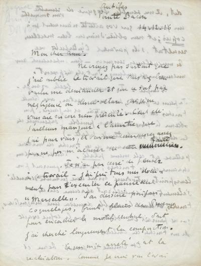 Paul SIGNAC - Lettre autographe signée 2