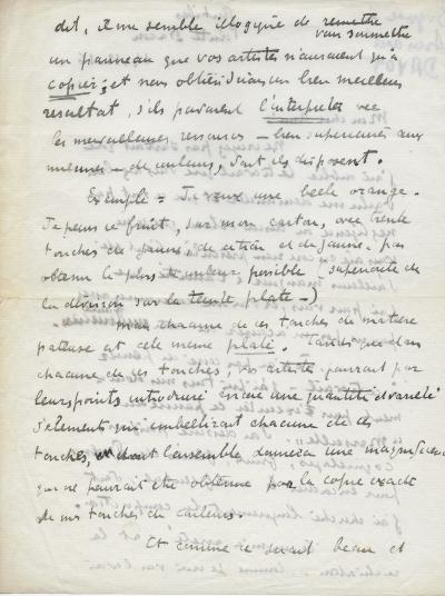 Paul SIGNAC - Lettre autographe signée 2