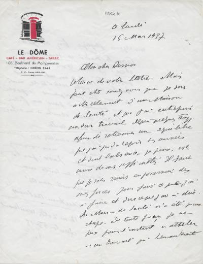 Antonin ARTAUD - Lettre autographe signée 2