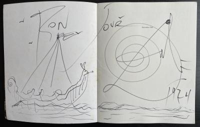 Salvador DALI - catalogue avec dessin signé 2