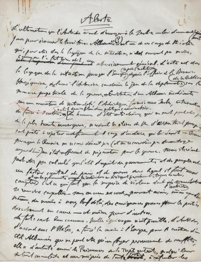 Georges CLEMENCEAU - Manuscrit autographe - Première guerre mondiale 1914 2